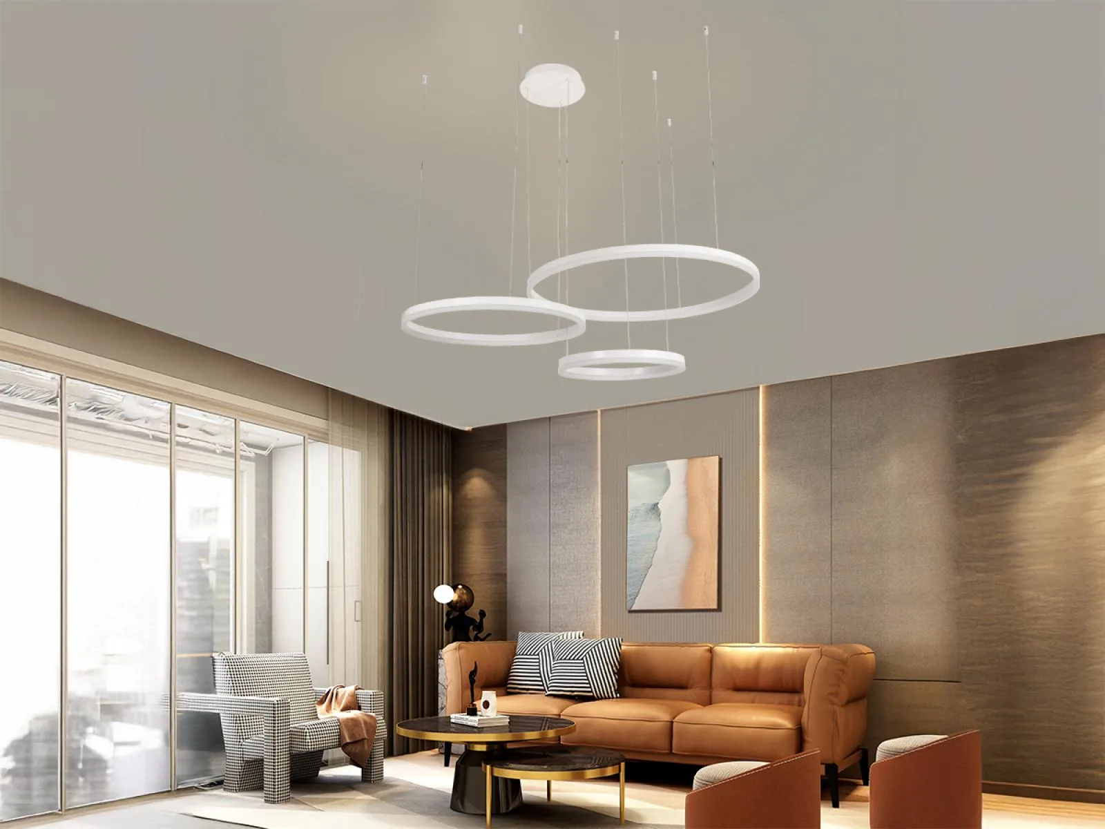 LED závesné svietidlo s diaľkovým ovládačom 125W – Obrázok 22
