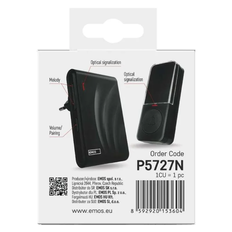 Domový bezdrôtový zvonček P5727N do zásuvky – Obrázok 14