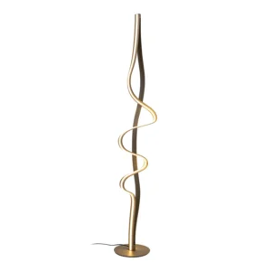 LAMBADA - Stojaca lampa - LED tlmená - 1x38W 2700K - matná zlatá / mosadzná | Prémiové