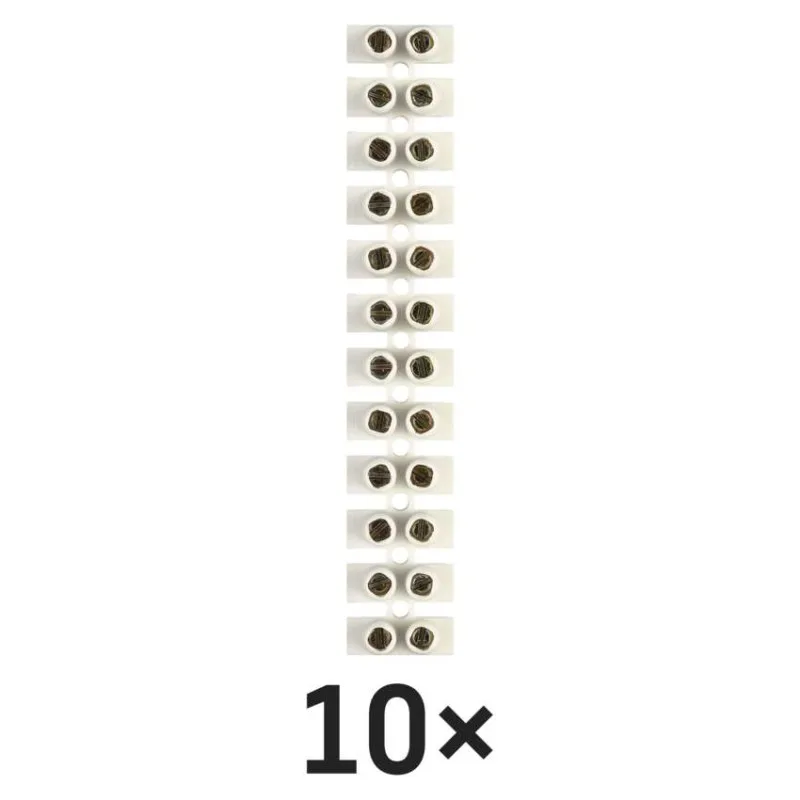 Skrutková svorkovnica 12× 2,5–4mm2, 450 V, biela, 10 ks – Obrázok 7