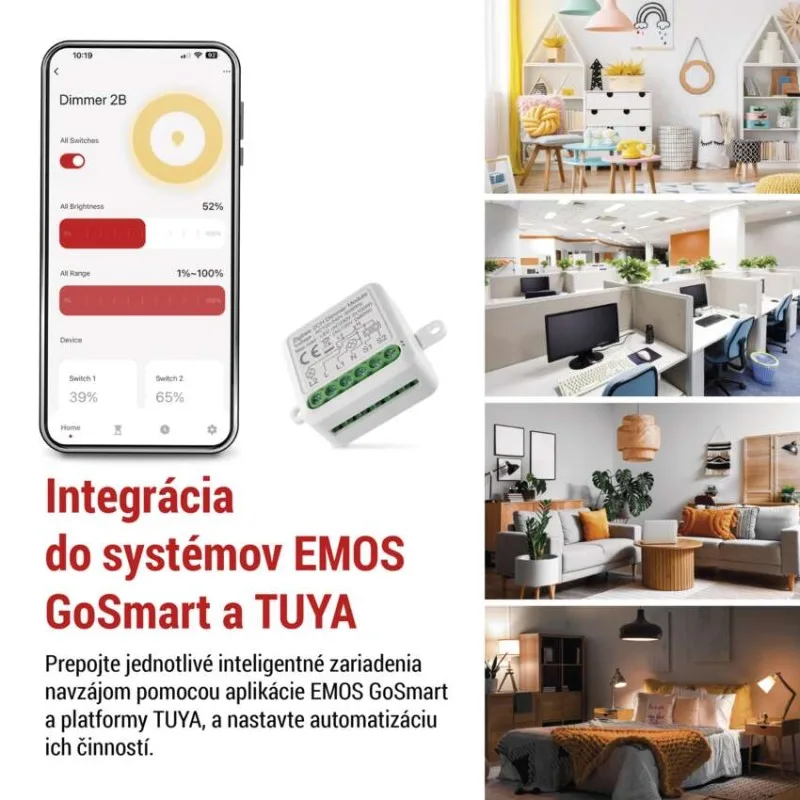 GoSmart modul stmievania IP-2112DZ, ZigBee, 2-kanálový – Obrázok 5