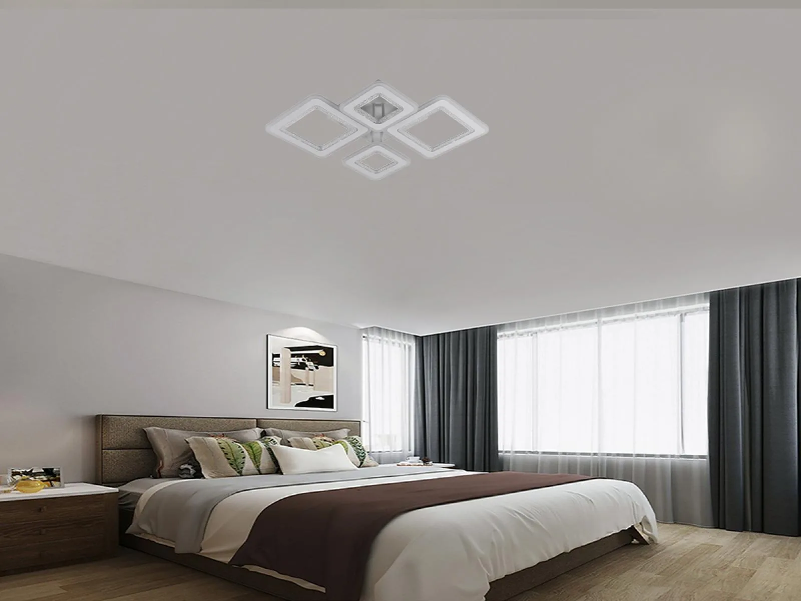 LED stropné svietidlo s diaľkovým ovládačom 95W - J3349/W – Obrázok 4