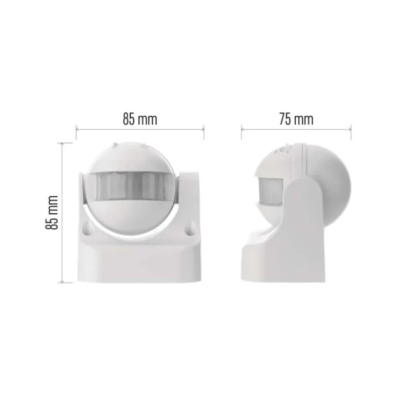 PIR senzor (pohybové čidlo) IP44 1200W, biely – Obrázok 12