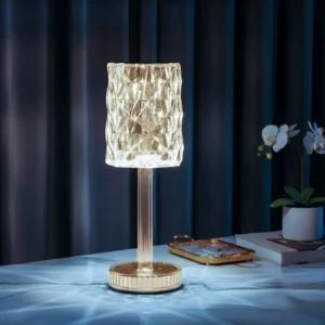 Stolová lampa - priehľadná - nastaviteľná farebná teplota, jas - akumulátorová - USB