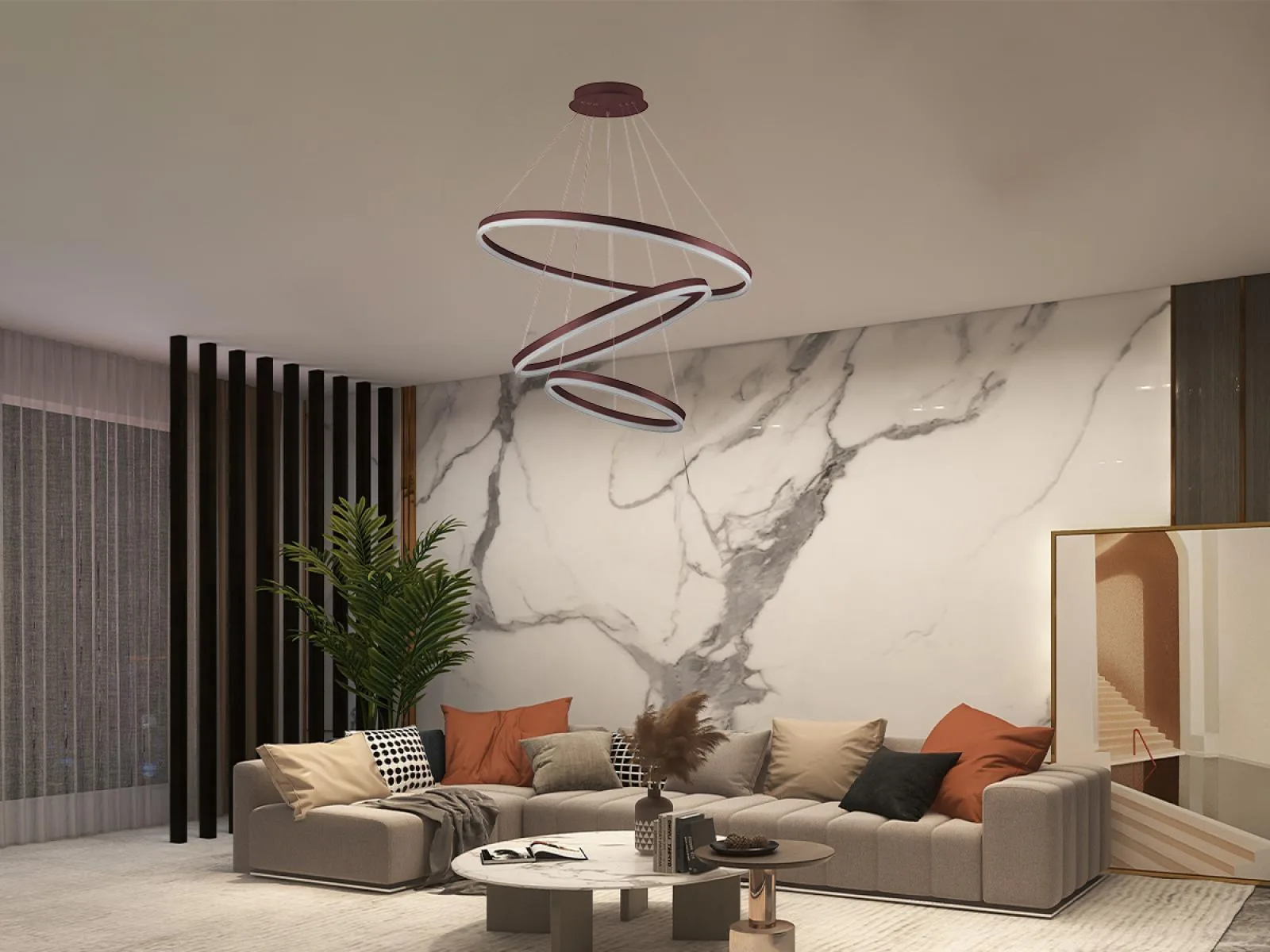 LED závesné svietidlo na lanku + diaľkový ovládač 125W - J4313/BR – Obrázok 8
