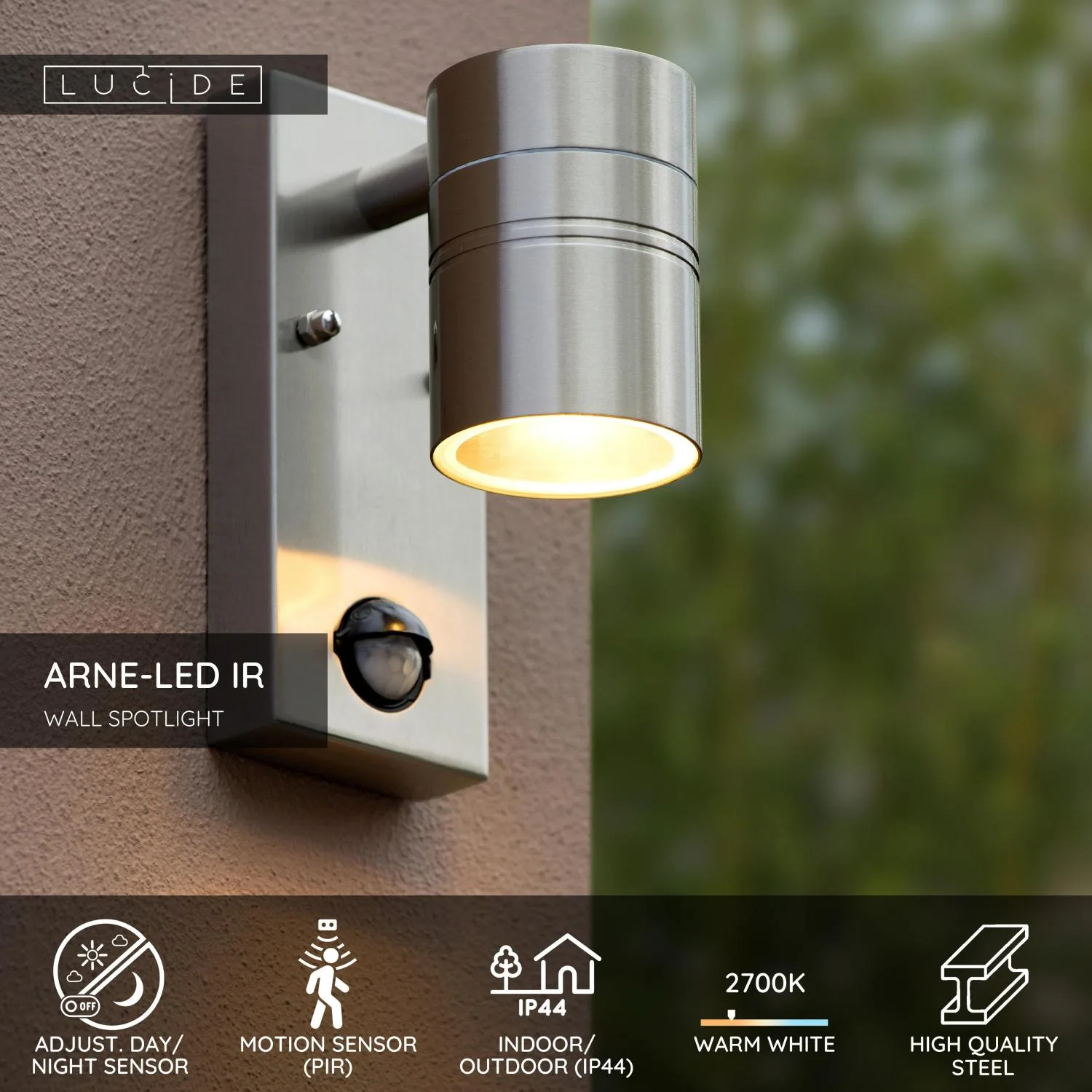 ARNE-LED IR - Nástenné reflektory / Nástenné svetlo Vnútorné/vonkajšie - Ø 6,3 cm - LED - GU10 – Obrázok 2