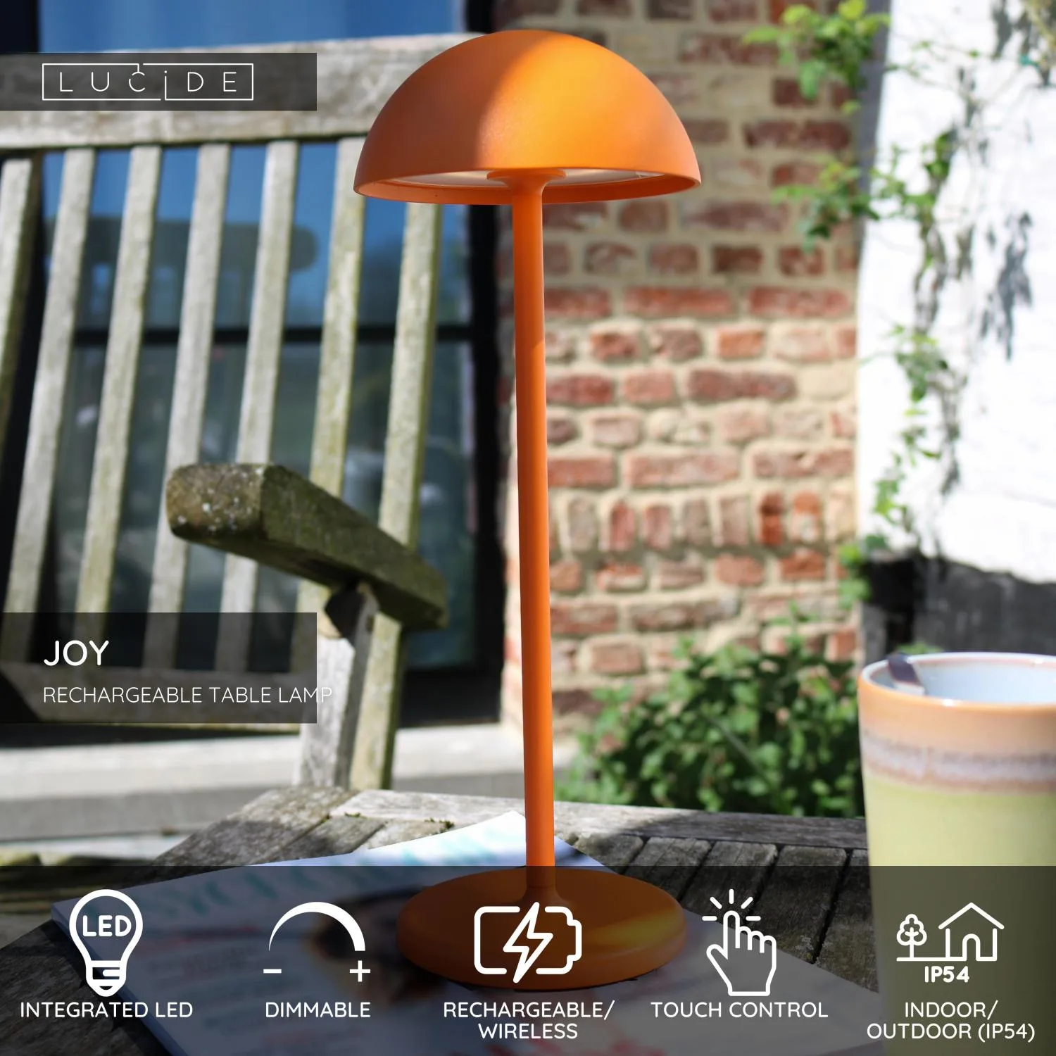 JOY - Nabíjateľná stolná lampa vnútorná/vonkajšia - Batériový balík - Ø 12 cm - LED tlmená - 1x1,5W 3000K - IP54 – Obrázok 32