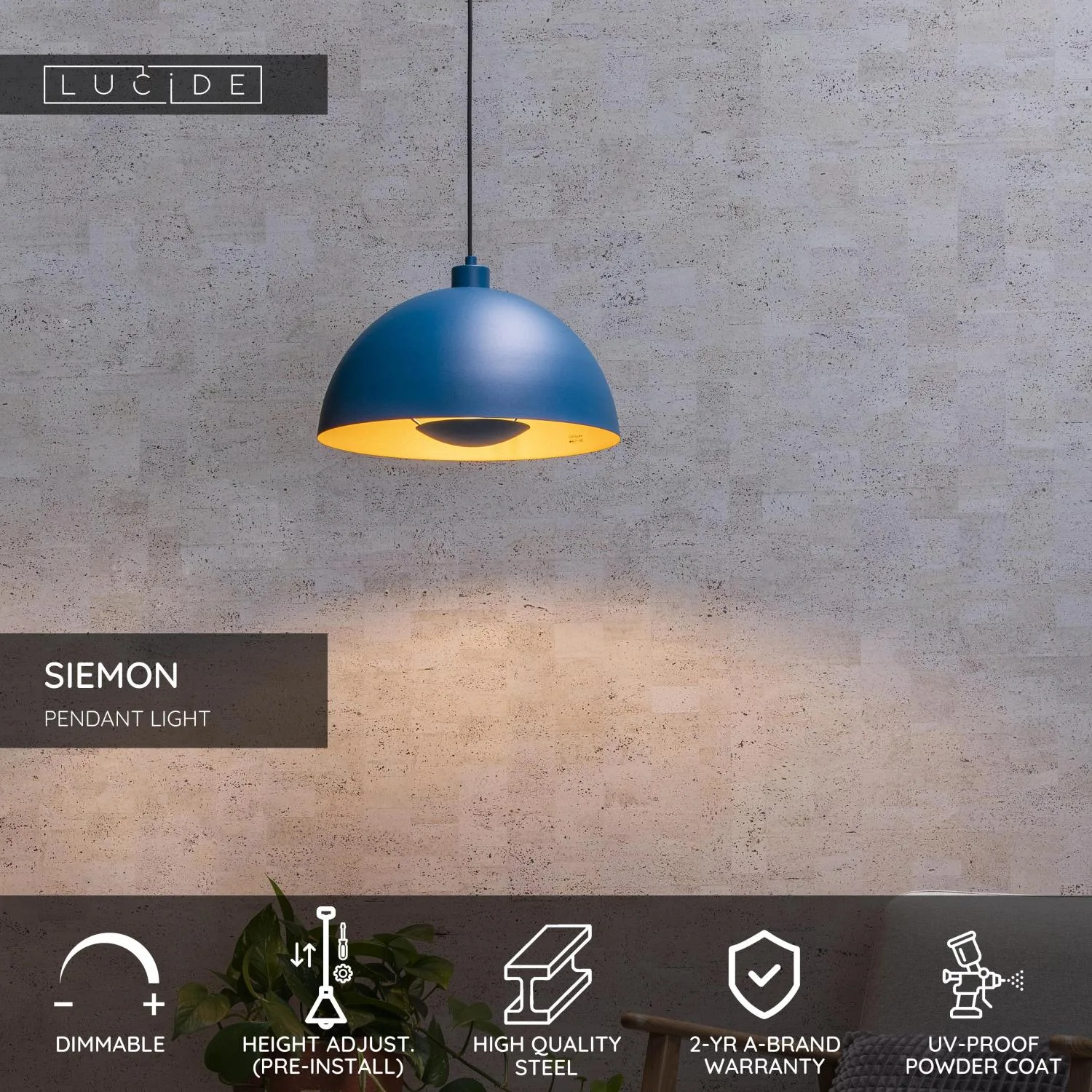 SIEMON – Zavesené svietidlo – Ø 40 cm – 1xE27 – Obrázok 19
