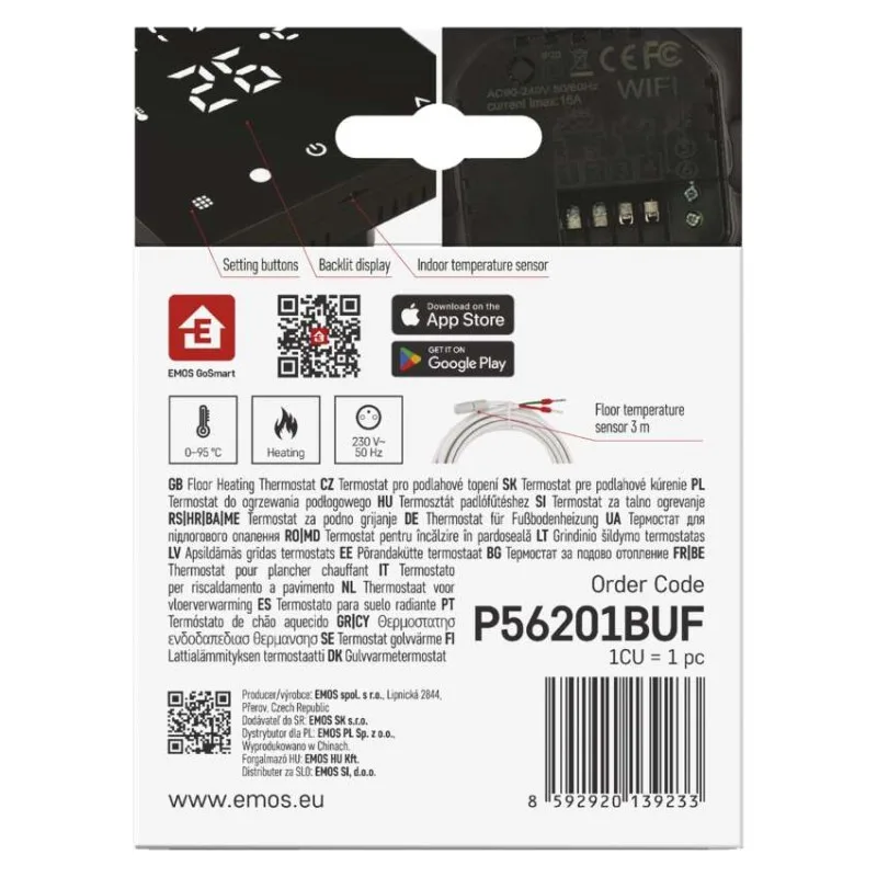 Podlahový programovateľný drôtový WiFi GoSmart termostat P56201BUF – Obrázok 16