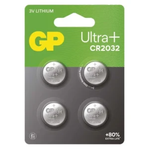 Lítiová gombíková batéria GP Ultra Plus CR2032, 4 ks