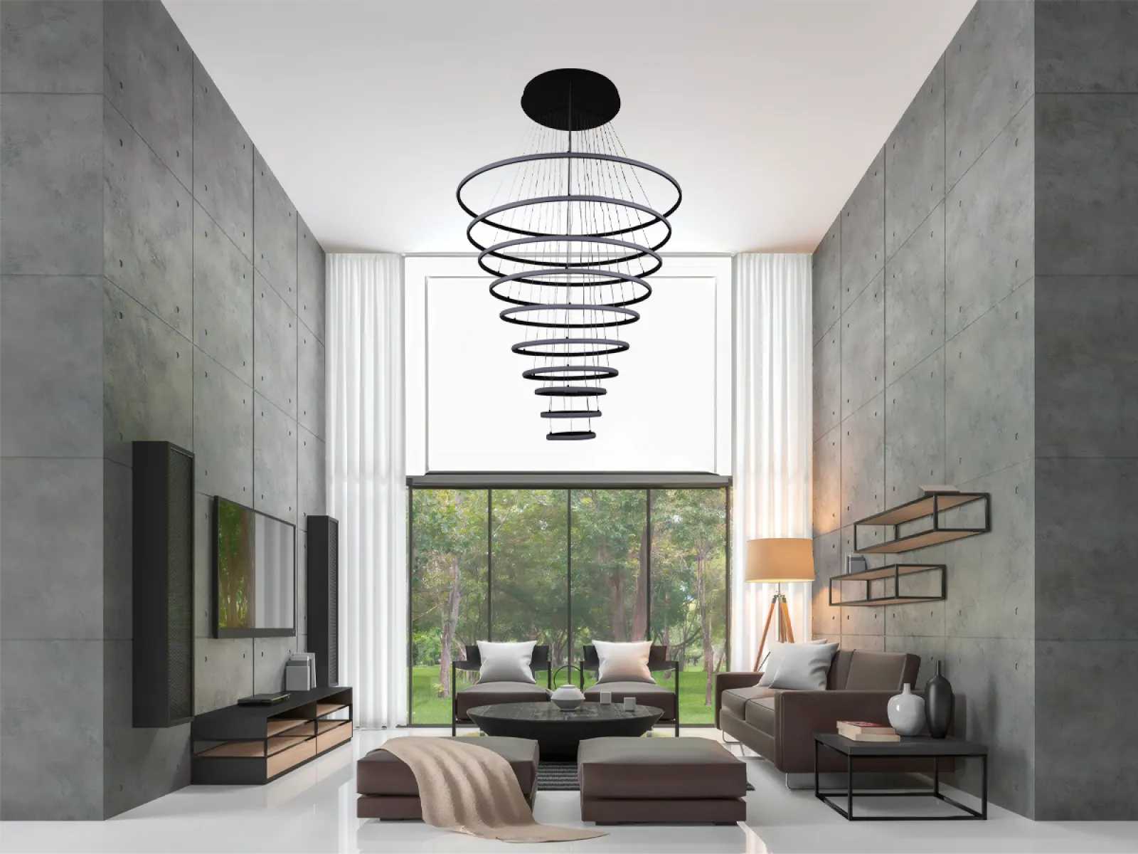 LED závesné svietidlo s diaľkovým ovládačom 365W - J4373/B – Obrázok 3
