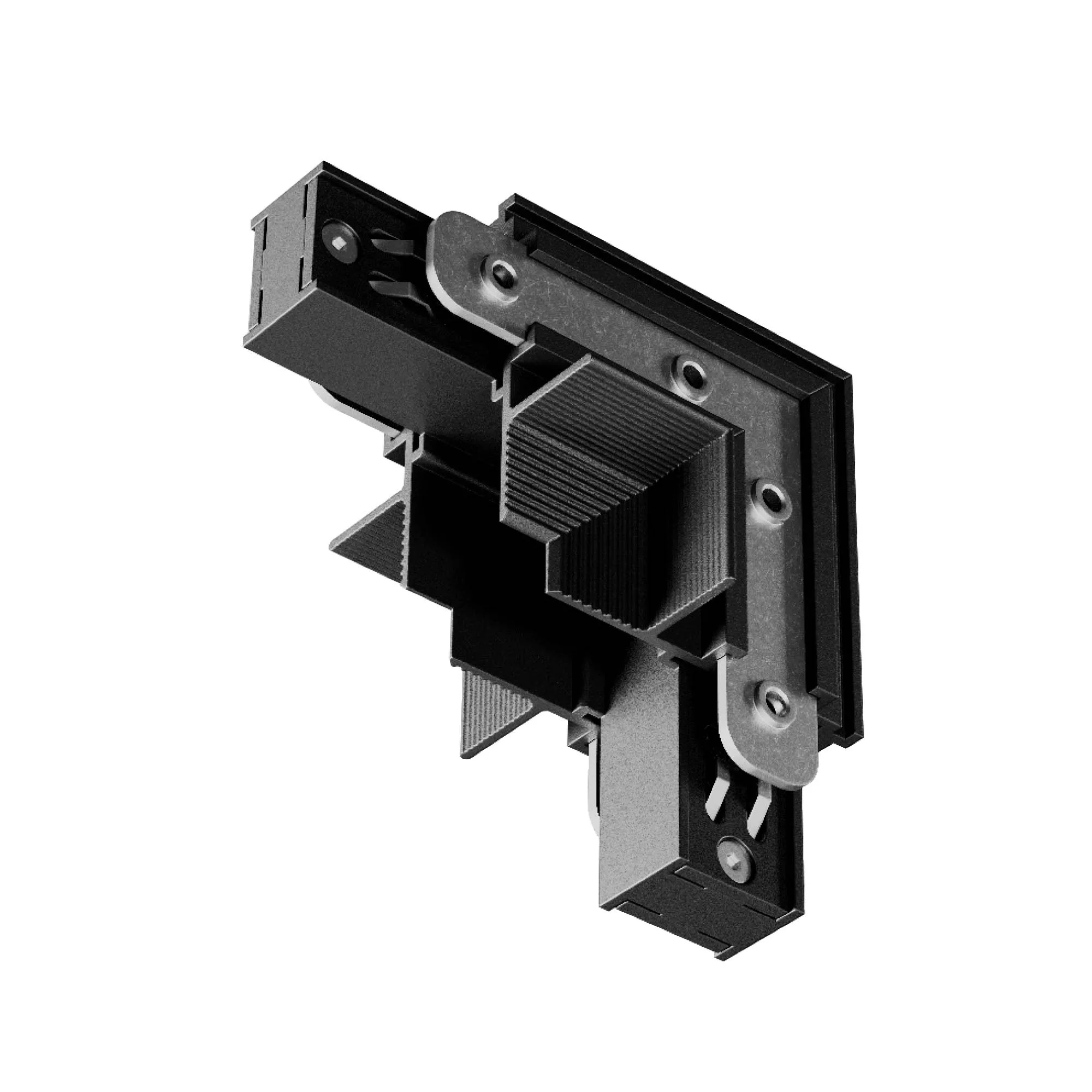 XNET RECESSED CONNECTOR 90dgr INTERNAL ANGLE DIF. PLANE 48V DC IP40 SBK