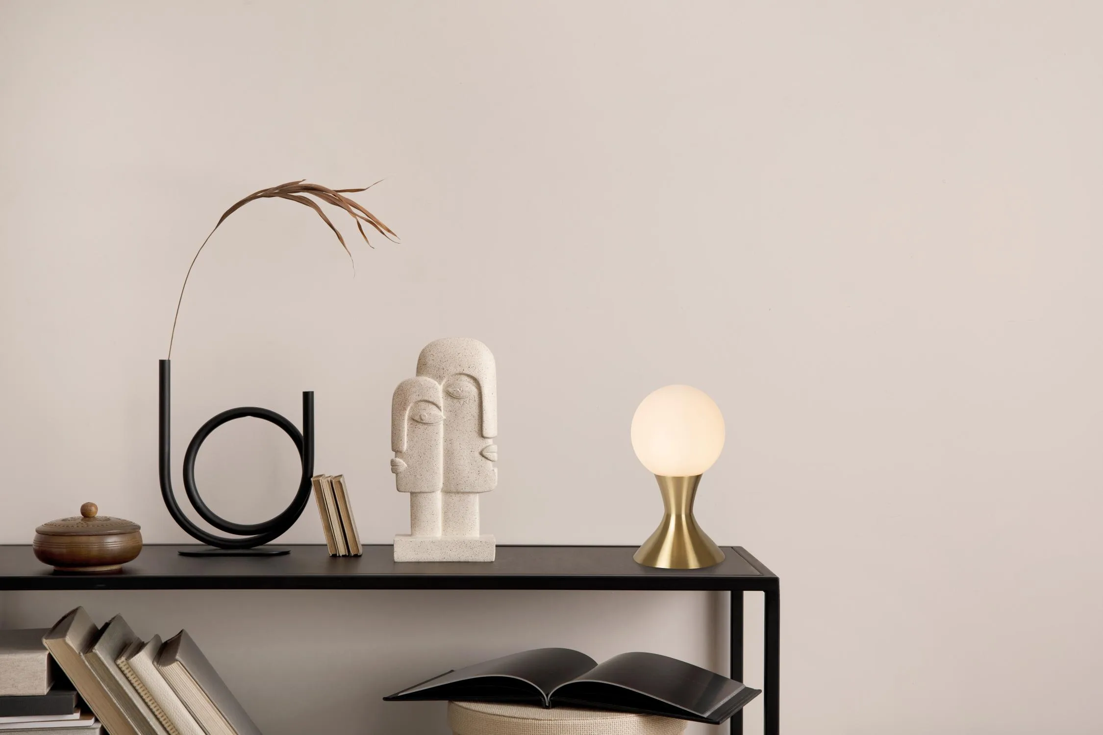 MOYA – Stolná lampa – Ø 12 cm – 1xG9 – Matná zlatá / Mosadz – Obrázok 4