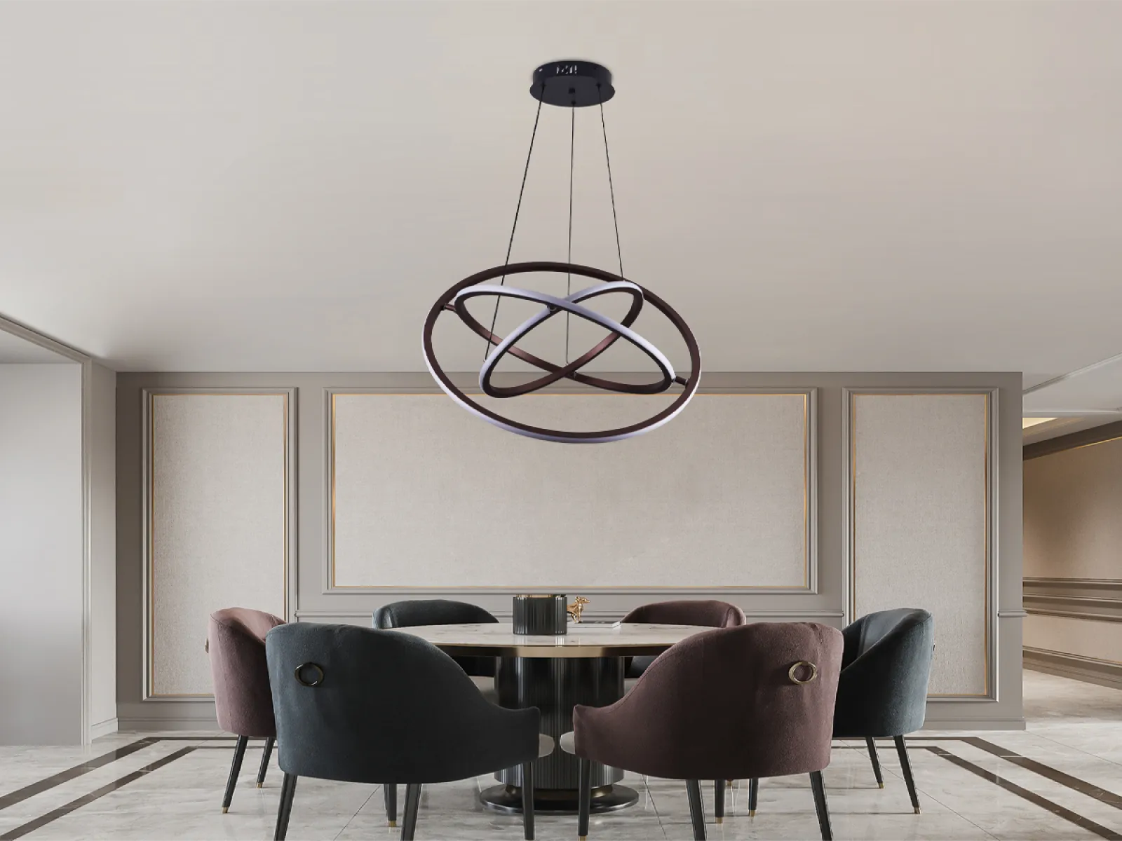 LED závesné svietidlo na lanku + diaľkový ovládač 105W - J4350/BR – Obrázok 8