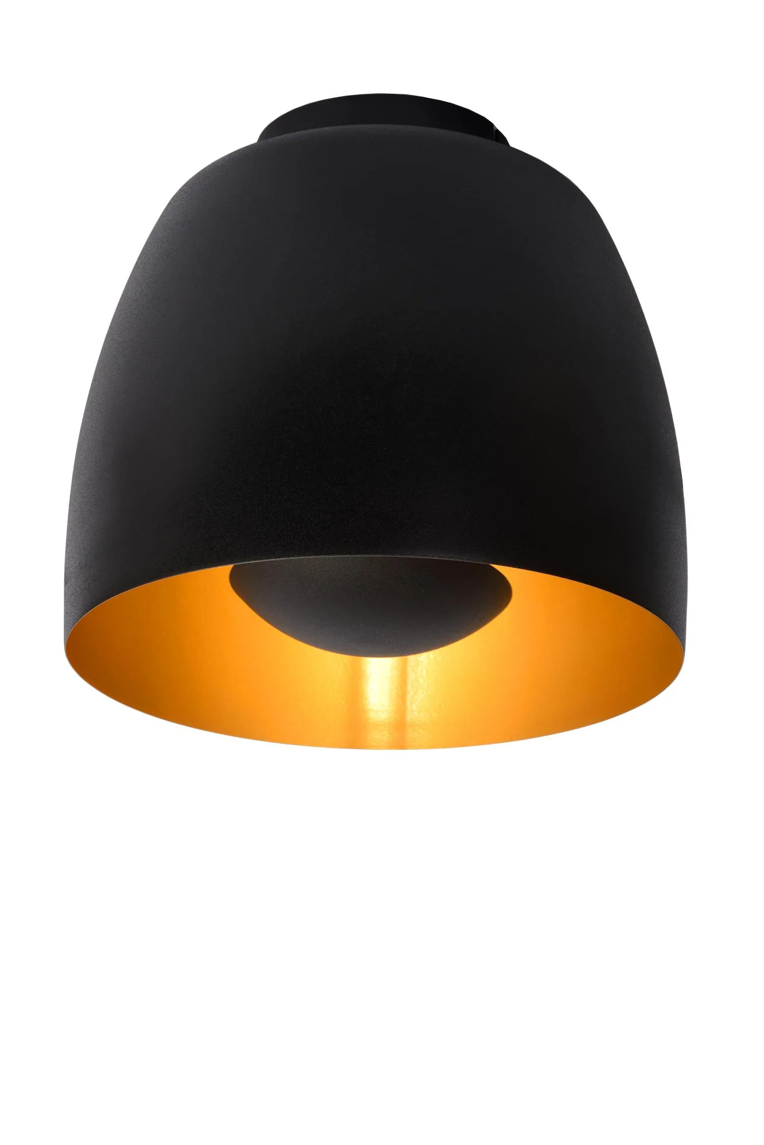 NOLAN – Stropné svietidlo na montáž do roviny – Ø 24 cm – 1xE27 – čierna