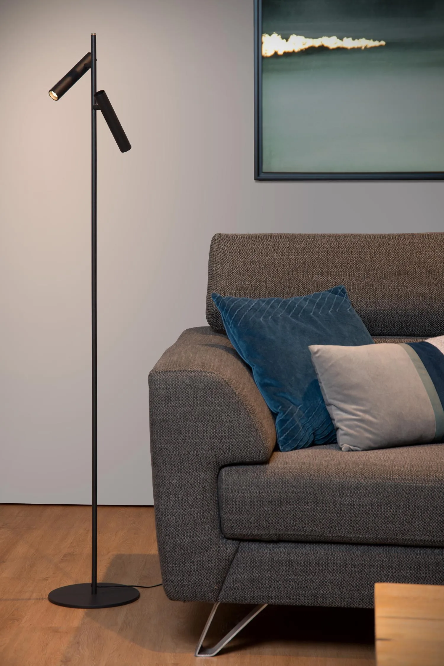 PHILON - Podlahová čítacia lampa - Ø 23 cm - LED tlmená. – Obrázok 13