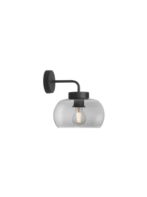 CROMA AP 1x42W E27 BLACK/SMOKEY nástenné