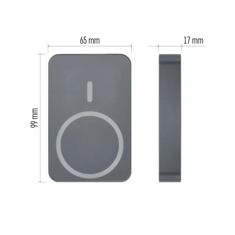 Power bank EMOS WI 1046, 10 000 mAh, 20 W+Wireless, šedá – Obrázok 3