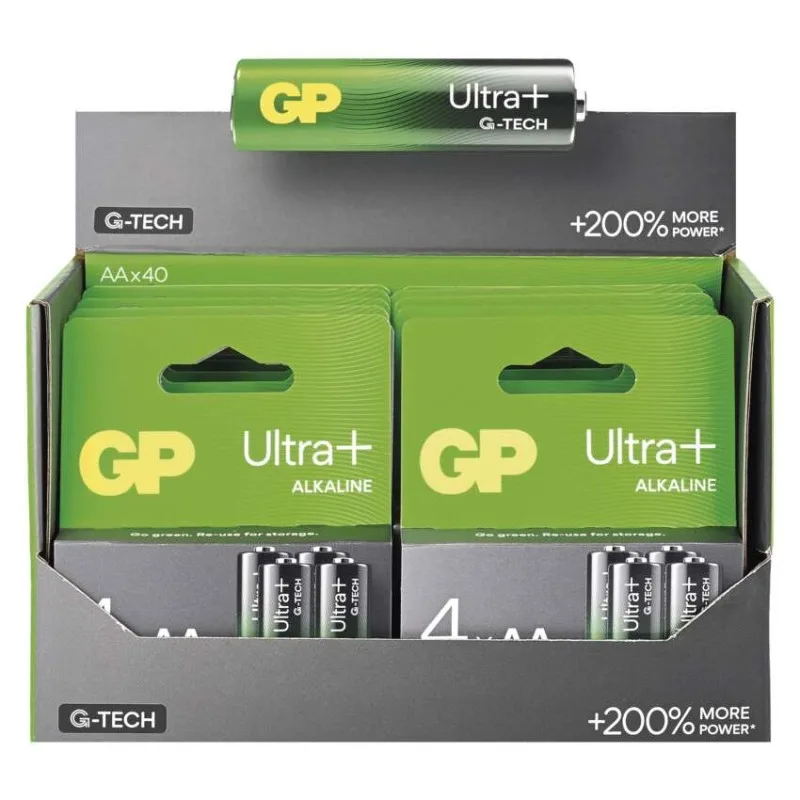 Alkalická batéria GP Ultra Plus LR6 (AA), 4 ks – Obrázok 10
