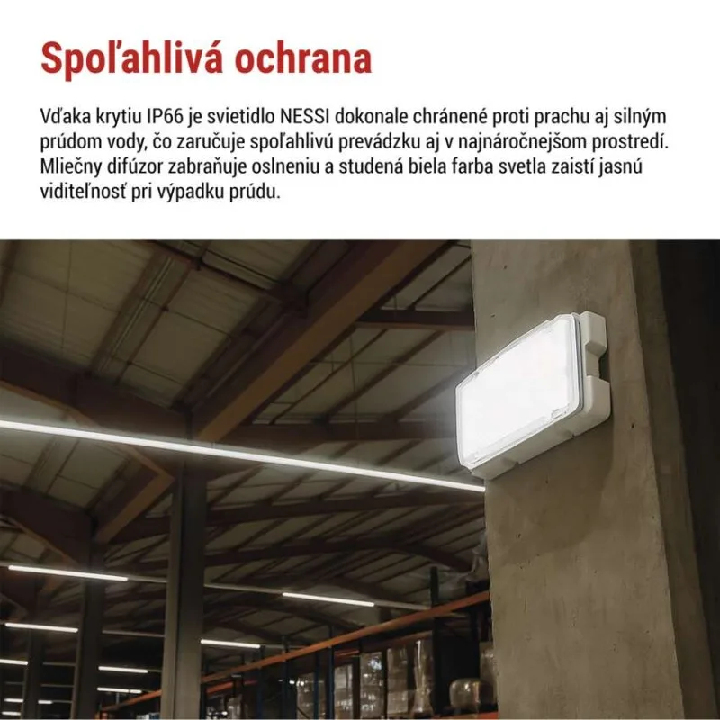 LED Núdzové svietidlo NESSI 10W 3h IP66 – Obrázok 5