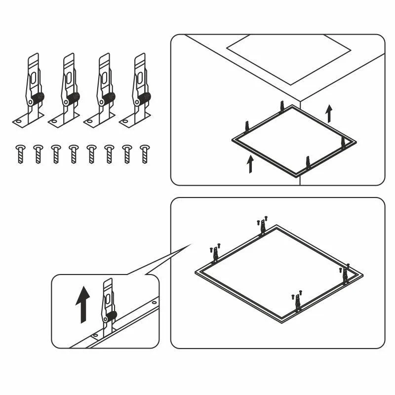 Montážne klipy pre LED panel 40W (PL121, PL121H, PL121H/U) - SNR001 – Obrázok 2