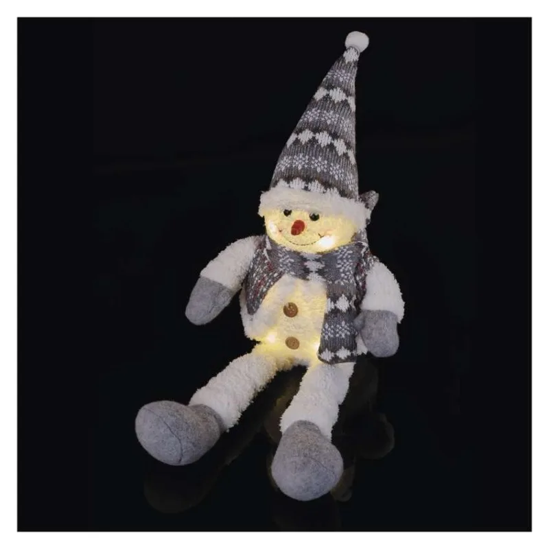 LED vianočný snehuliak sediaci, 31 cm, 3× AA, vnút., teplá biela – Obrázok 12