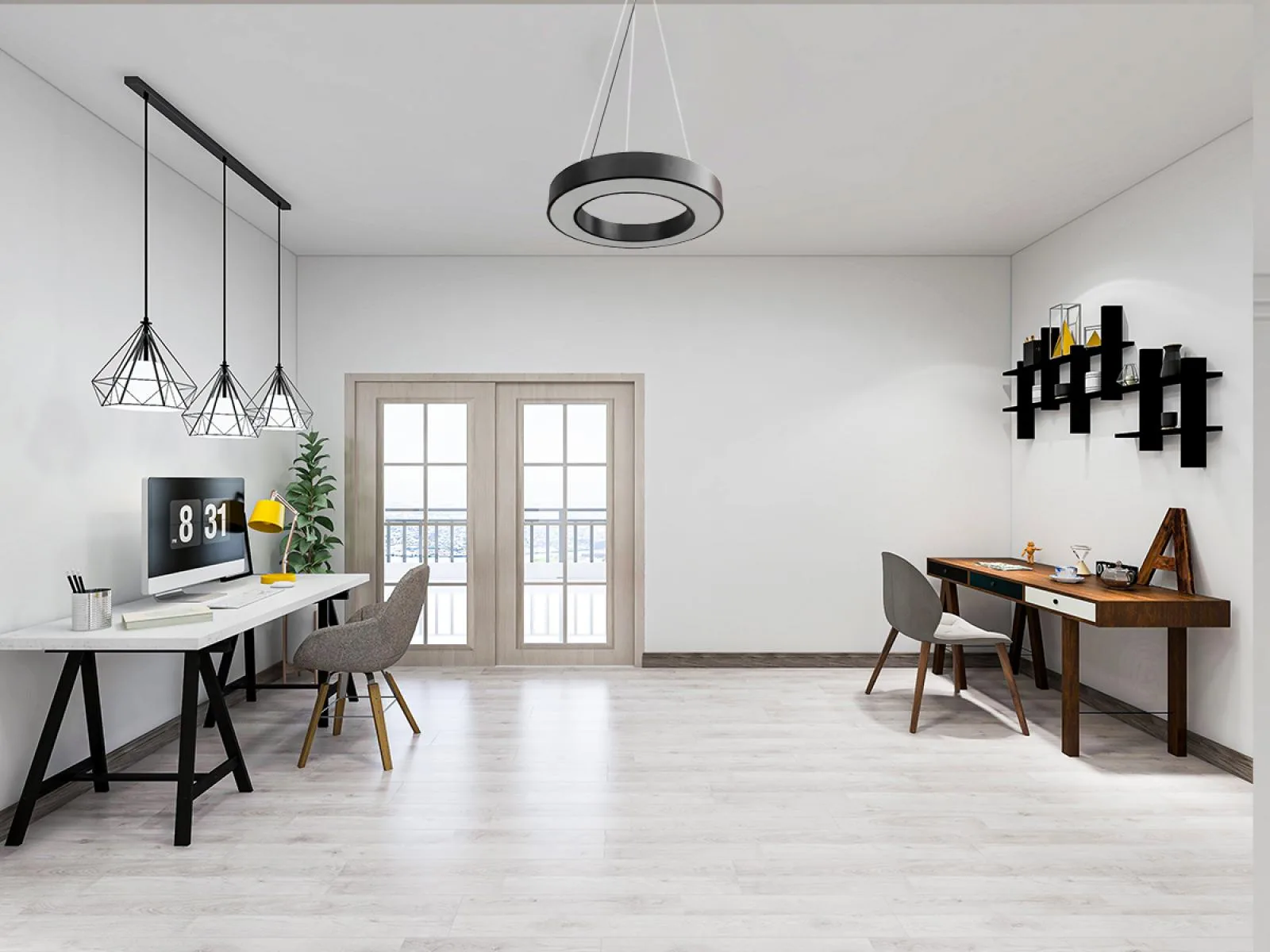 LED závesné svietidlo na lanku s diaľkovým ovládačom 45W / 3000K - 6500K - LCL7421R-H – Obrázok 7