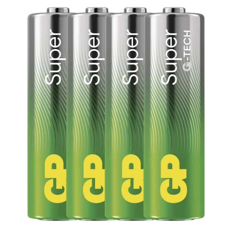 Alkalická batéria GP Super LR6 (AA), 4 ks – Obrázok 2