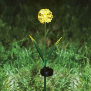 Zapichovací solárny kvet - hortenzia - 2 druhy - 25 teplých bielych LED - 13 x 7 x 65 cm